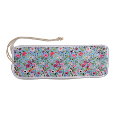 Цветок Футляры для вязальных спиц из ткани, дорожный органайзер, сумка для хранения спиц, тунисские крючки и аксессуары для вязания крючком, цветок, 51.5x19 см