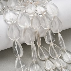 Хрусталь Природных кристаллов кварца бисер нитей, горного хрусталя, квартира слеза, 18~23x14~17x5~6 мм, отверстие : 0.9 мм, около 19~20 шт / нитка, 15.35~15.55'' (39~39.5 см)