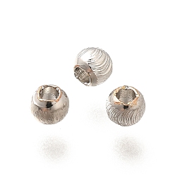 Платина Латунные бусины, долговечный, без кадмия и без свинца, круглые, платина, 3x2.5 мм, отверстие : 1.2 мм