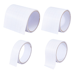 White 4 Rolls 4 Styles 5M PVC Adhesive Tapes, Car Threshold Strip, White, 30~100mm, 5m/roll, 1roll/style