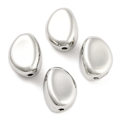 Платина CCB пластиковые шарики, овальные, платина, 14x10.5x8 мм, отверстие : 1.6 мм, Около 641 шт / 500 г