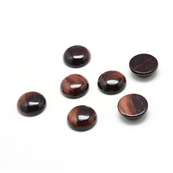 Тигровый глаз Окрашенный и нагретый натуральный тигровый глаз кабошоны, полукруглый, 8x4 мм
