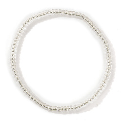 Серебро Богемный цветной эластичный браслет из бисера для женщин и девочек