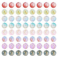 (52) Непрозрачная лаванда 200 шт 8 цвета прозрачные хрустящие акриловые бусины, волочильных стиле, круглые, два тона, разноцветные, 10x9.5 мм, отверстие : 2 мм, 25 шт / цвет