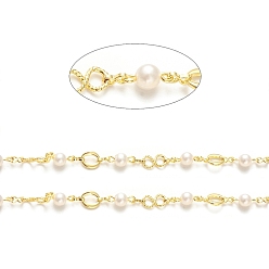 Настоящее золото 18K Латунные овальные цепи и цепи с бесконечным звеном, с пластиковыми жемчужными бусинами, пайки, с катушкой, без свинца и без кадмия, реальный 18 k позолоченный, ссылка: 9.5x5 mm, 10x5x2 мм, 7x6x1 мм, 5x2.5x1 мм