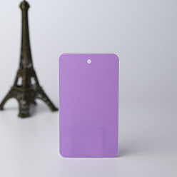 Средний Фиолетовый Матовые пластиковые подарочные бирки из ПВХ, хэндж теги, с пеньковой веревки, для одежды, прямоугольные, средне фиолетовый, 9x5 см, 200 шт / комплект