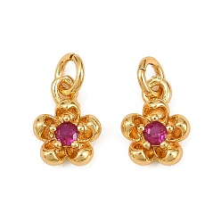 Настоящее золото 18K Латунные микро проложить кубического циркония подвески, , реальный 18 k позолоченный, 9.5x7.5x3 мм, отверстие : 2.5 мм