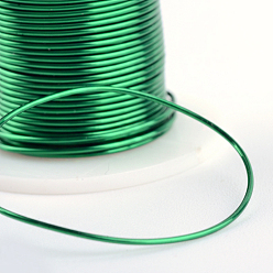 Зеленый Круглая медная проволока для ювелирных изделий, зелёные, 24 датчик, 0.5 мм, около 59.05 футов (18 м) / рулон