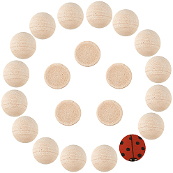 Желтая Старая Ткань  Необработанные кабошоны из натурального дерева, полукруглые / купольные, старое кружево, 15x8 мм