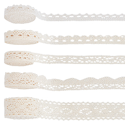 Желтая Старая Ткань  10м 5 стили ажурные хлопковые кружевные ленты с цветами, для декора из ткани своими руками, старое кружево, 1/2~1-1/8 дюйм (12~28 мм)