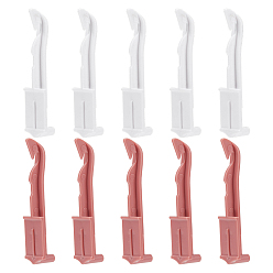 (52) Непрозрачная лаванда 10шт 2 цвета пластиковые спицы для вязания крючком для круглоткацкого станка, разноцветные, 6.7x1.5x0.3 см, 5 шт / цвет