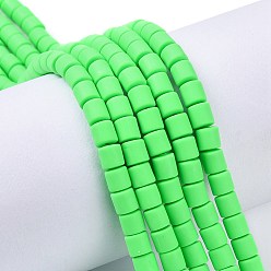 Весенне-зеленый Нити из полимерных глин, колонка, весенний зеленый, 5~7x6 мм, отверстие : 1.5~2 мм, около 61~69 шт / нитка, 15.74 дюйм