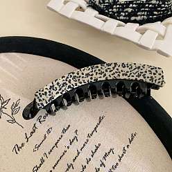 Черный Заколки для волос банан из ацетата целлюлозы (смолы), аксессуары для волос для женщин и девочек, чёрные, 128x35 мм