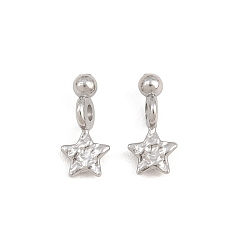 Stainless Steel Color 201 Stainless Steel Charms, Hammered Star Charms, Stainless Steel Color, 12.5x6x1.2~4.5mm, Hole: 1.8mm
