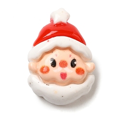 Santa Claus Кабошоны из непрозрачной смолы с рождественской тематикой, Дед Мороз, 22.5x15.5x8 мм
