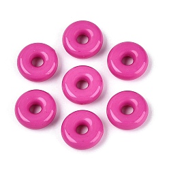 Donut Акриловые бусины, непрозрачный, камелия, пончик, 14x5 мм, отверстие : 3.5 мм, Около 793 шт / 500 г