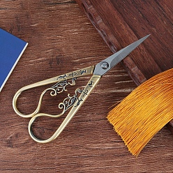 Античная Бронза Ножницы из нержавеющей стали, ножницы для вышивания, швейные ножницы, античная бронза, 138x55x5.4 мм