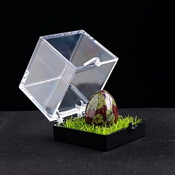 Кровь драконов Натуральная кровь дракона, целебное яйцо, коробка для образцов минералов, Необработанный камень Рейки для балансировки энергии, медитационной терапии, 20x17 мм