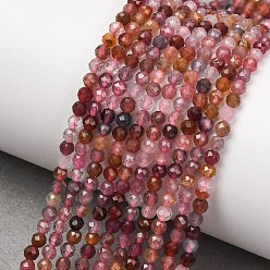Spinel Natural Multicolor Spinel Beads Strands, Round, Faceted, 3~3.5mm, Hole: 0.4~0.6mm, about 125~158pcs/strand, 15.35''(39cm)