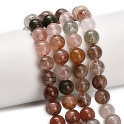 Rutilated Кварц Нити бусин из натурального многоцветного рутилового кварца, круглые, 8 мм, отверстие : 1.2 мм, около 51 шт / нитка, 15.04'' (38.2 см)