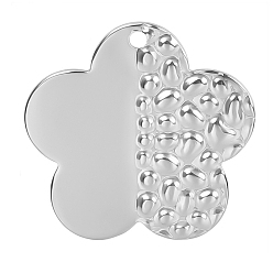 Thailand Sterling Silver Plated 304 подвески из нержавеющей стали, цветочный шарм, Таиланд, стерлинговое серебро, покрытие, 23x24x1 мм, отверстие : 1.8 мм