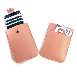 Легкий Лосось Чехол для карт из искусственной кожи, тонкая минималистичная визитница, прямоугольные, светлый померанцевый, 104x74x3 мм