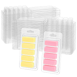 Rectangle Прозрачная блистерная упаковка для животных, Защитные коробки-ракушки для чайных свечей и небольших подарков, прямоугольные, 26.6x6.5x2.4 см, 44x17 mm внутреннего диаметра.