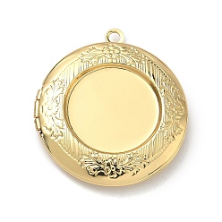Плоский Круглый Подвески латуни медальон, долговечный, без кадмия и без свинца, реальный 18 k позолоченный, плоско-круглые, лоток : 19 мм, 36x33x6 мм, отверстие : 2 мм, внутренний диаметр: 25 мм