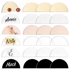 (52) Непрозрачная лаванда 24шт 6 цветные акриловые чистые листы, полукруглый, разноцветные, 50x100x1.5 мм, 4 шт / цвет