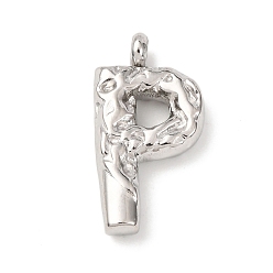 Letter P 304 подвески из нержавеющей стали, письмена, Письмо P, 22x11.5x4 мм, отверстие : 2.5 мм