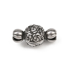 Античное Серебро 316 хирургические магнитные застежки из нержавеющей стали, круглые, античное серебро, 8x16x7.5 мм, отдельно: 8x11.5x6мм