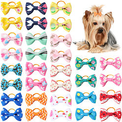 (52) Непрозрачная лаванда 32 шт. 16 цветные резинки для волос из полиэстера с бантом для женщин и девочек, резинка для волос / резинки для волос, разноцветные, 40.5x24x8.8 мм, 2 шт / цвет