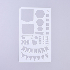 Clear Plastic Reusable Drawing Painting Stencils Templates, for Painting on Scrapbook Wall Fabric Floor Furniture, Clear, 180x102x0.2mm