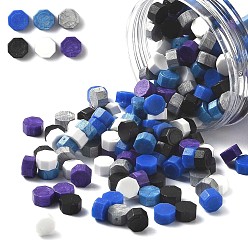 Индиго 6 окраска частиц сургуча, для ретро печать печать, восьмиугольник, индиговые, 9 мм, около 240 шт / коробка