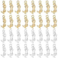 Золотой & Серебряный 60 шт 2 цвета подвески из сплава, русалка, золотой и серебряный, 20x7x2 мм, отверстие : 2 мм, 30 шт / цвет