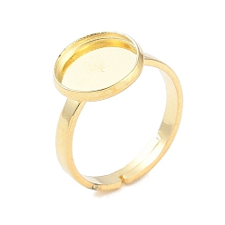 Настоящее золото 18K 304 регулируемые кольцевые компоненты из нержавеющей стали, настройки кольца чашки безеля, плоско-круглые, реальный 18 k позолоченный, внутренний диаметр: 17 мм, тельного: 12 мм