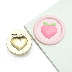 Peach Круглые латунные головки штампа, золотые, персик, 25 мм