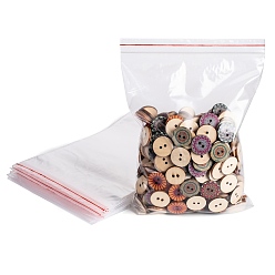 Прозрачный Пластиковые сумки на молнии, многоразовые упаковочные пакеты, верхнего уплотнения, мешок с самоуплотнением, прямоугольные, прозрачные, 20x14 см, односторонняя толщина: 2 мил(0.05мм)