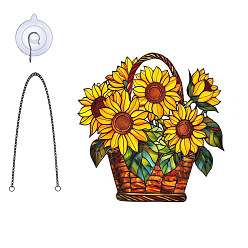 Золотистый Акриловый кулон украшение, с железной цепью и крюком, золотые, 203x200 мм