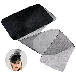 Черный Марлевая полиэфирная ткань, аксессуары, чёрные, 160x0.3 мм, около 30 ярдов / пачка