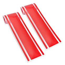 Red PVC Car Hood Stickers, Self Adhesive Decal, Red, 1800x90x0.1mm