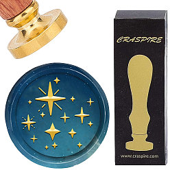 Звезда Латунная восковая печать с деревянной ручкой, для diy scrapbooking, звезда, 25 мм