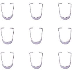 Нержавеющая Сталь Цвет 304 нержавеющей стали поручительств щепотка, цвет нержавеющей стали, 10.5x8x0.5 мм, Около 20 шт / коробка