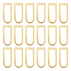 Без Покрытия 50 латунные подвески шт., полый, арка очарование, сырой (без покрытия), 30x13x1 мм, отверстие : 1.2 мм