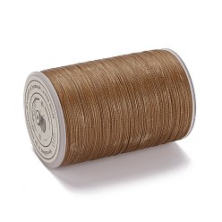Peru Round Waxed Polyester Thread String, Micro Macrame Cord, Twisted Cord, for Leather Sewing Stitching, Peru, 0.3~0.4mm, about 174.98 Yards(160m)/Roll