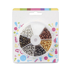 (52) Непрозрачная лаванда Железа обжима крышек бортов, круглые, без никеля , разноцветные, 5 мм, отверстия: 1.5 мм, около 180~207 шт / коробка