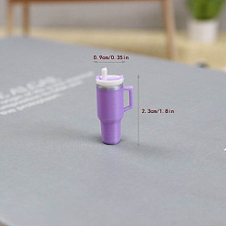 Medium Purple Resin Miniature Ornaments, Water Bottle Shape, Micro Landscape Home Dollhouse Accessories, Pretending Prop Decorations, Medium Purple, 23x9mm