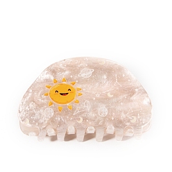 Pink Акриловые коготь заколки, аксессуары для волос для женщин и девочек, розовые, 82x45x36 мм