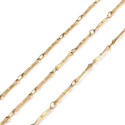 Золотой Ионное покрытие (ip) вручную 304 прутковые цепи из нержавеющей стали, пайки, с катушкой, золотые, 13.5x2x1 мм, около 32.81 футов (10 м) / рулон