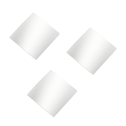 Cuadrado 3 piezas 925 láminas de plata esterlina, con paño de pulido plateado cuadrado de tela de gamuza 1pc, el color plateado de plata, plaza, 10.5x11x0.1 mm